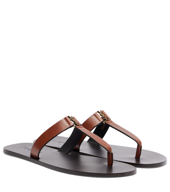 Photo: Saint Laurent Cassandre leather thong sandals