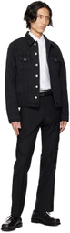 Stefan Cooke Black Cable Corded Denim Jacket