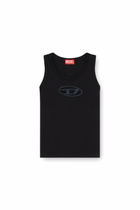 Diesel Tank top with cut-out Oval D logo - T-Shirts Womens in Black