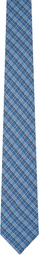 Ferragamo Blue Gancini Chain Print Silk Tie