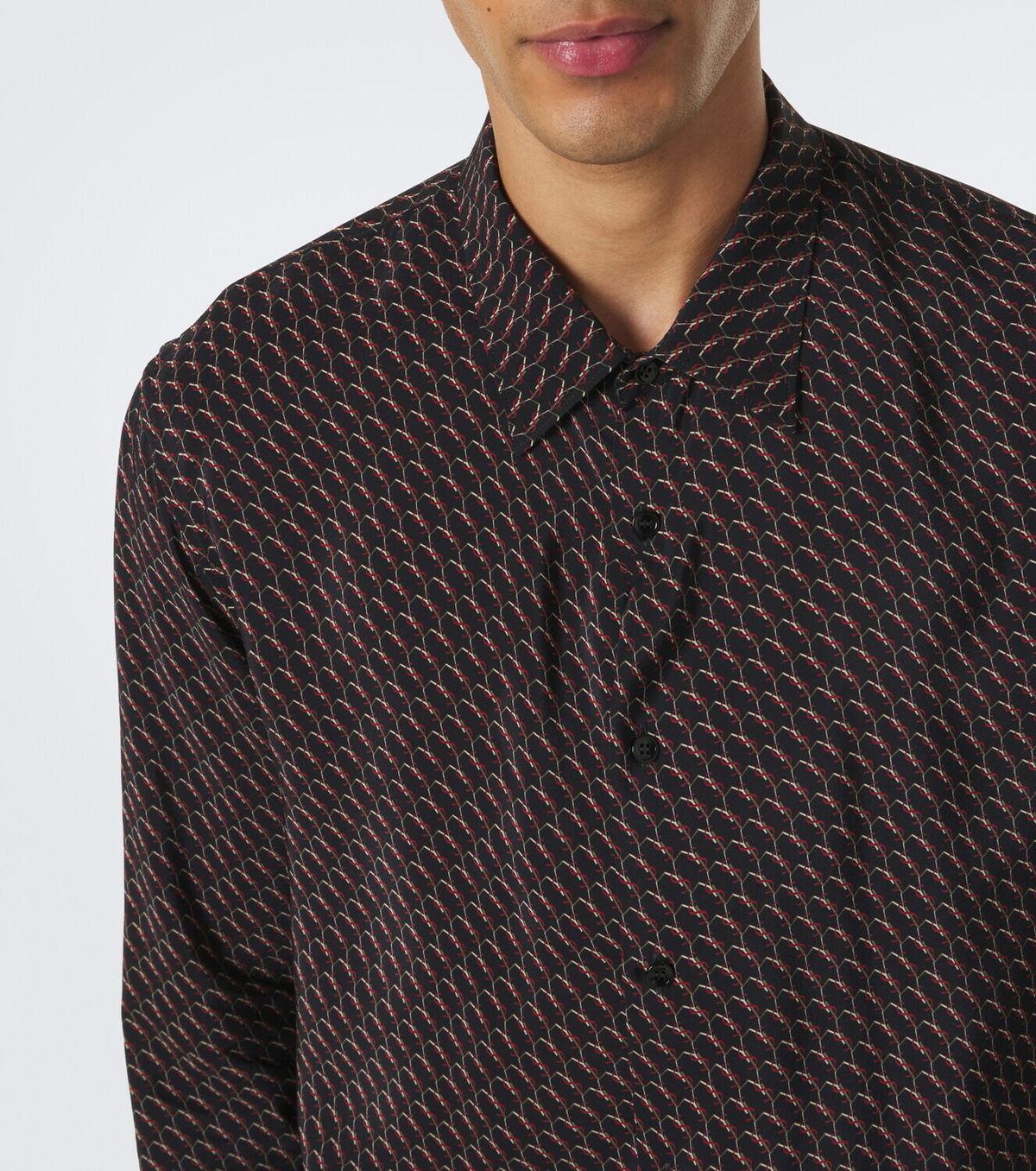 Saint Laurent Cassandre printed silk shirt