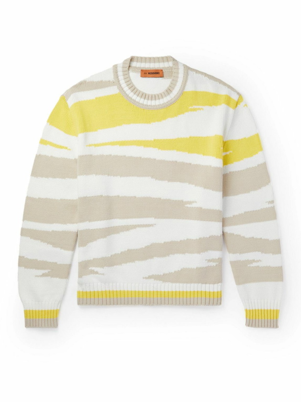 Photo: Missoni - Intarsia Cotton-Blend Sweater - White