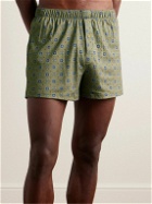 Hanro - Printed Cotton-Interlock Boxer Shorts - Green