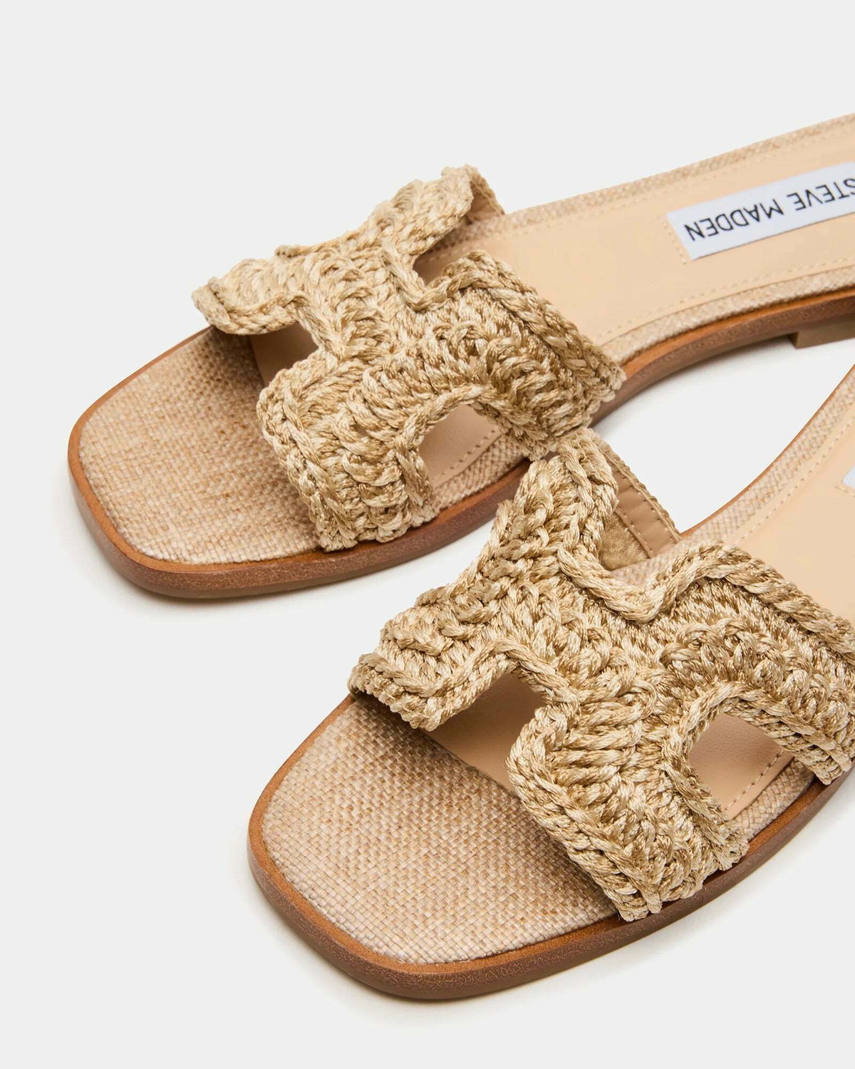 Steve Madden Hadyn-Raffia Sandals in Natural