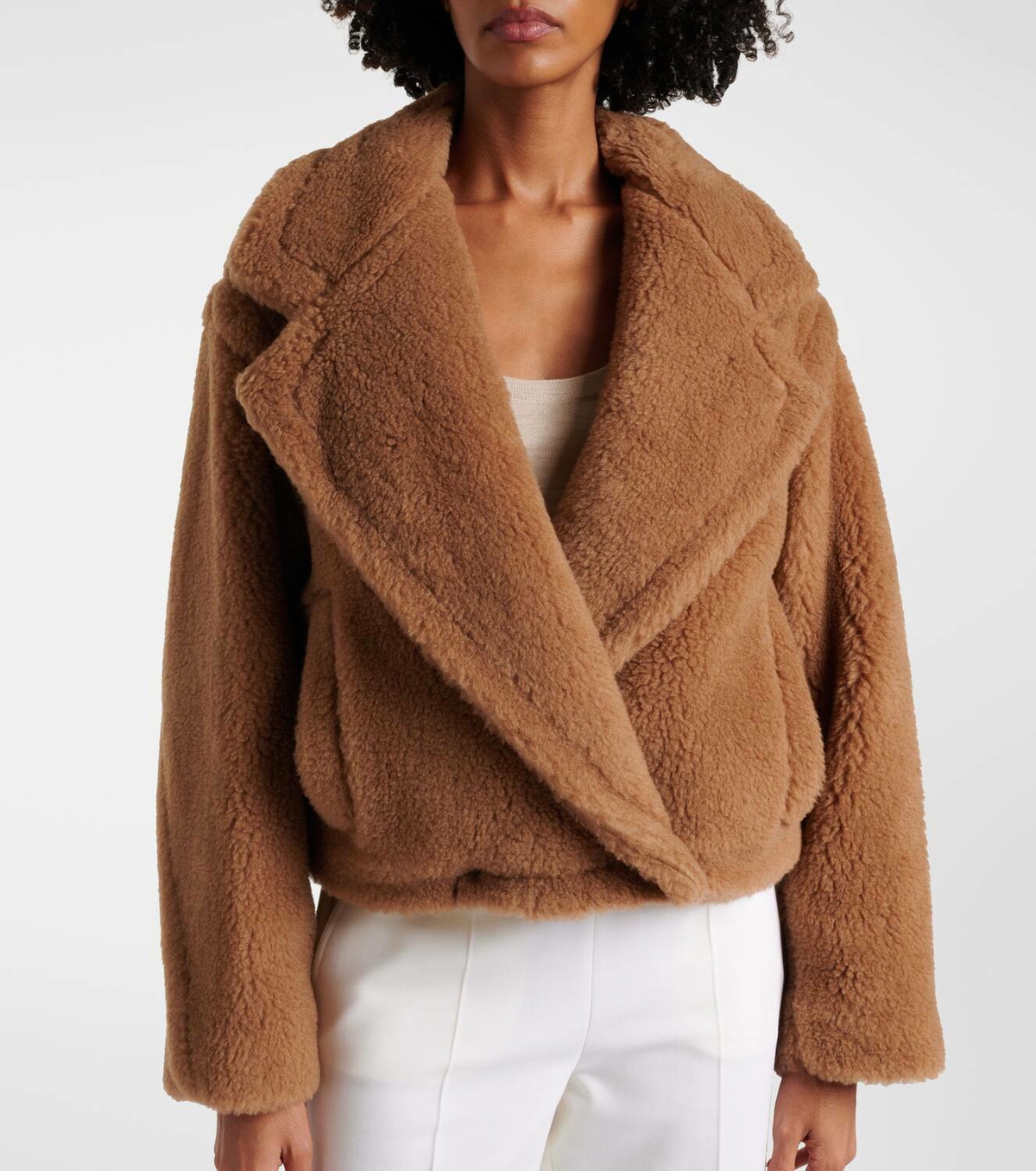 Max Mara Gardone camel hair and silk teddy coat Max Mara