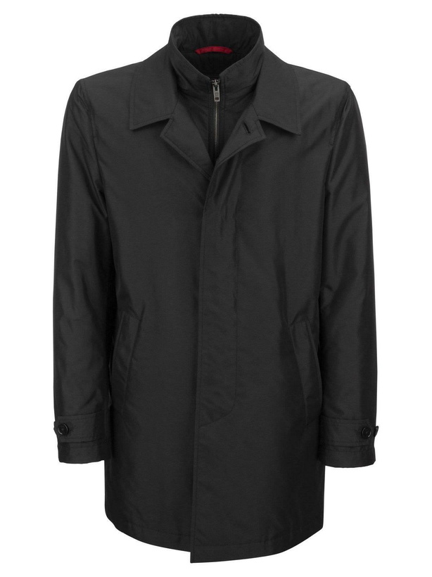 Photo: Fay Funnel Neck Raincoat Coat