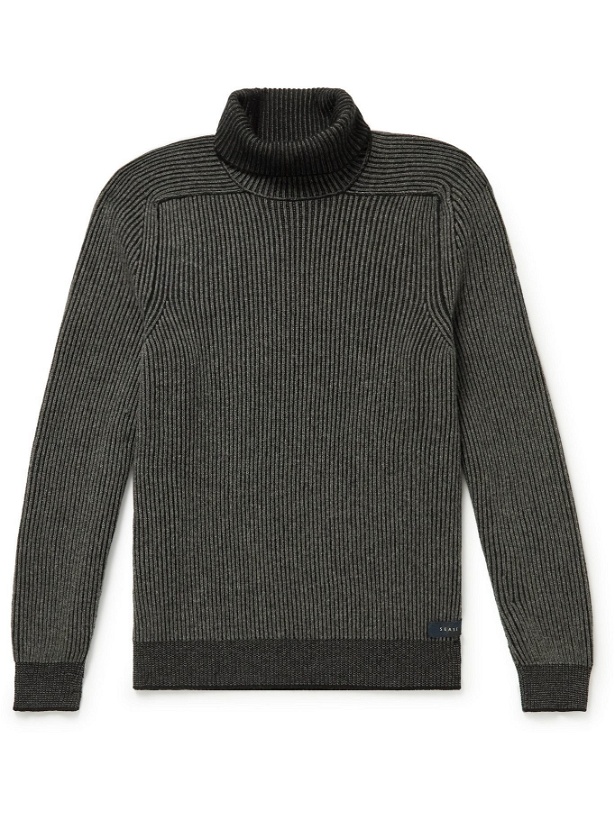 Photo: Sease - Reversible Cashmere Rollneck Sweater - Black