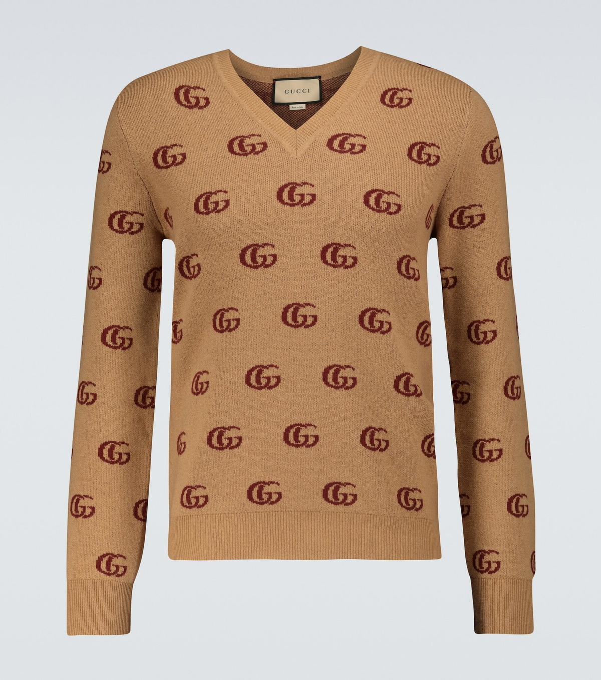 Gucci - Double G jacquard wool sweater Gucci