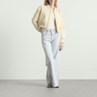 Anine Bing Women's Cropped Leon Bomber Jacket in Cream