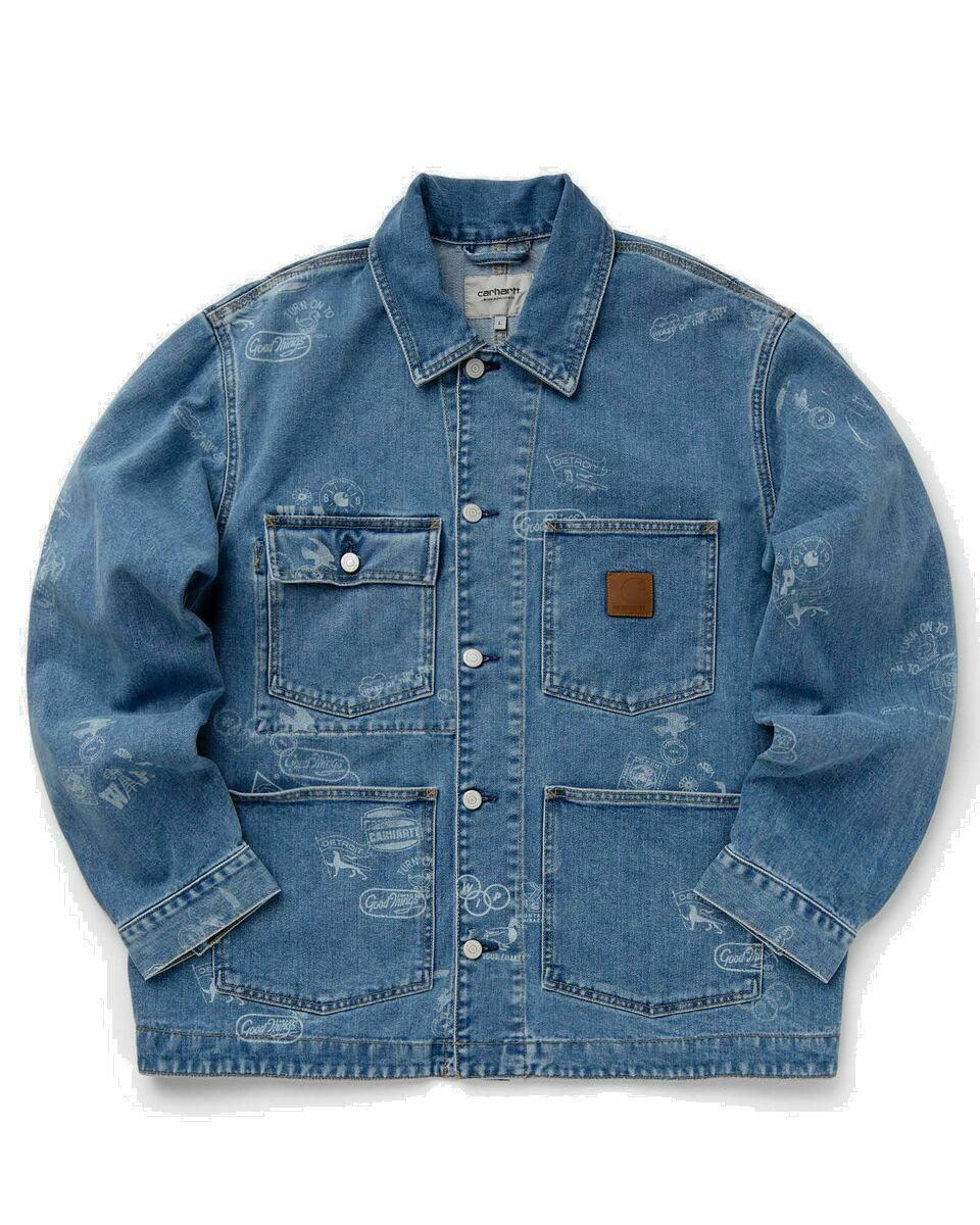 Photo: Carhartt Wip Stamp Jacket Blue - Mens - Denim Jackets/Overshirts