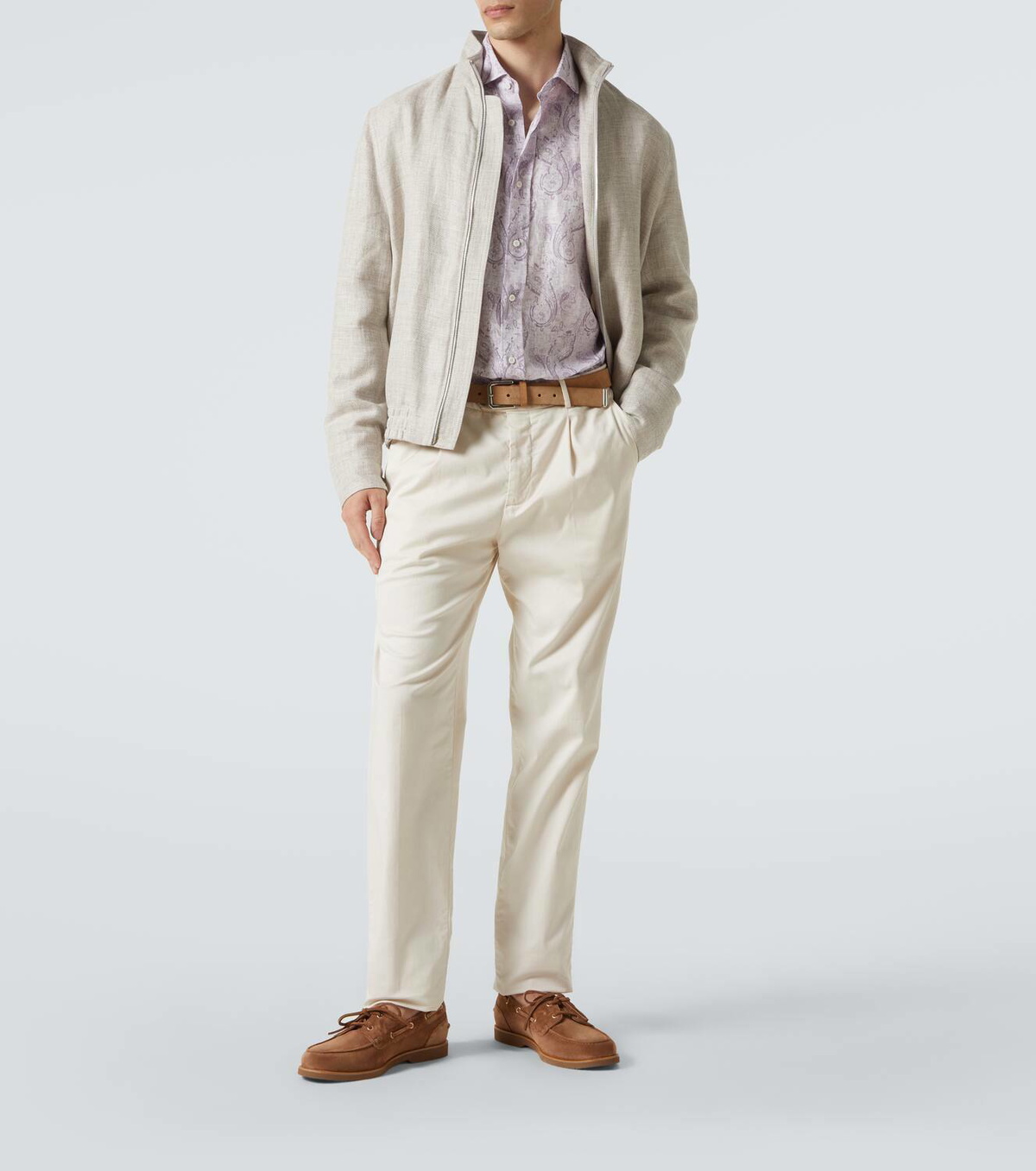 Brunello Cucinelli Printed linen shirt