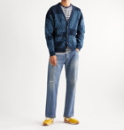 Beams Plus - Patchwork Cotton-Jacquard Cardigan - Blue