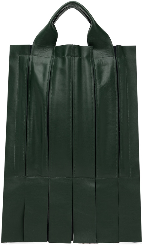 Photo: T/SEHNE SSENSE Exclusive Green Accordion Tote
