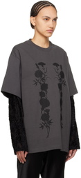 Song for the Mute Gray 'Black Foliage' Long Sleeve T-Shirt