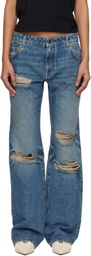 AMIRI Blue Slash Jeans