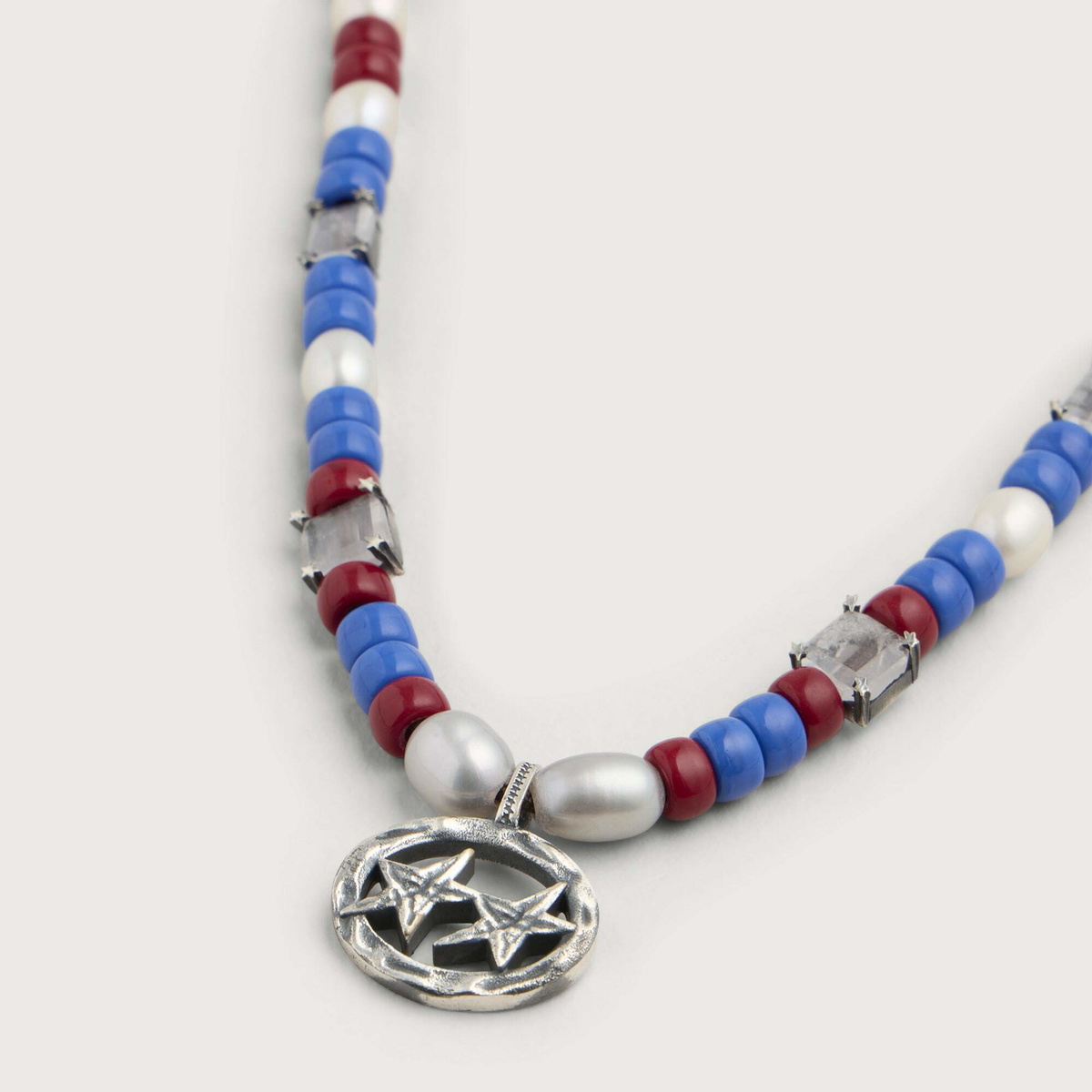 TwoJeys Mediterranean Beaded Superstar Necklace in Multi
