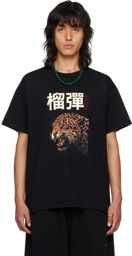 LU'U DAN Black Printed T-Shirt