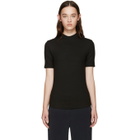 Nomia Black Ribbed Jersey T-Shirt