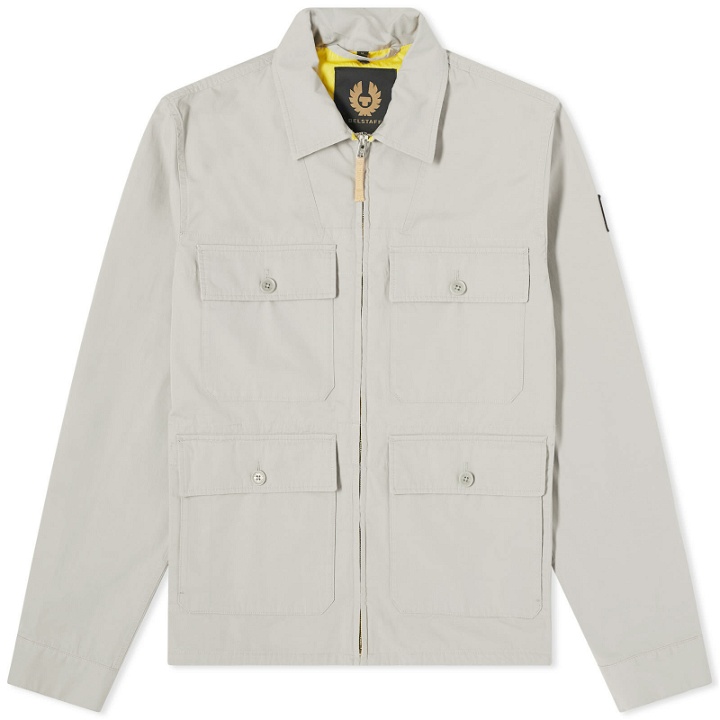 Photo: Belstaff Men's Dalesman 4 Pocket Jacket in Cloud Grey/Yellow Oxide