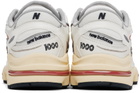 New Balance White & Red 1000 Sneakers