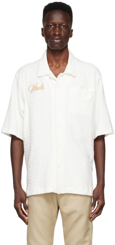 Photo: Rhude White Cotton Short Sleeve Shirt