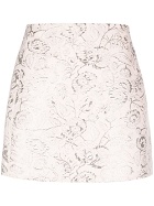 PAROSH - Lurex Jacquard Mini Skirt