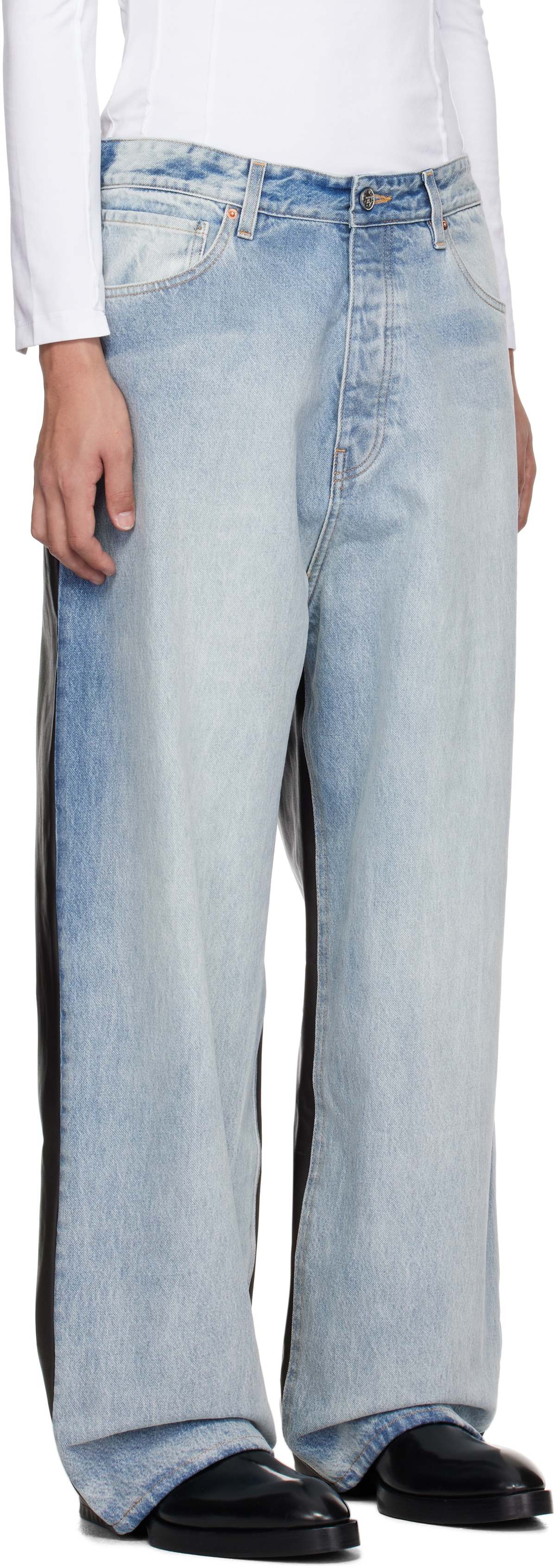 Jeans VETEMENTS Biker Denim – Taille S – Bleu – Homme – Neuf Avec étiquettes