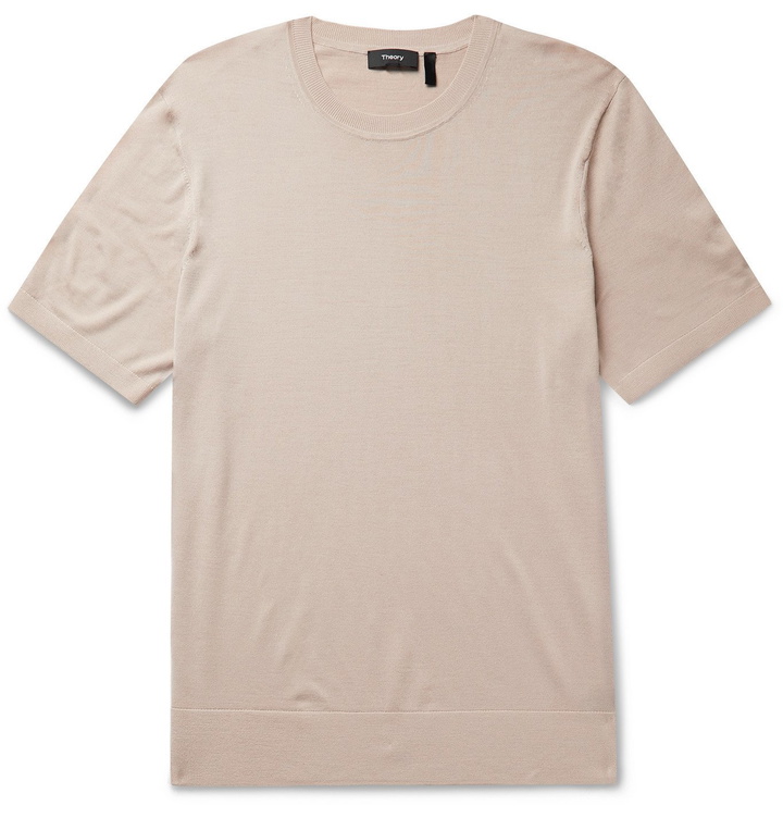 Photo: Theory - Wool T-Shirt - Neutrals