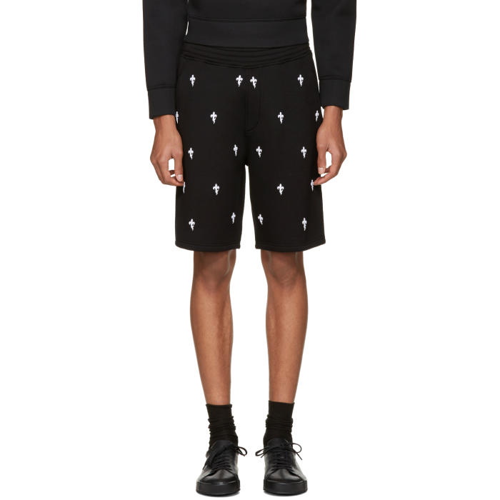 Photo: Neil Barrett Black Fleur de Thunder Shorts