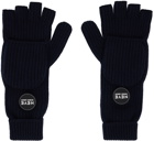 Giorgio Armani Navy Neve Fingerless Gloves