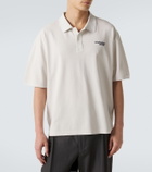 Acne Studios Distressed logo cotton polo shirt