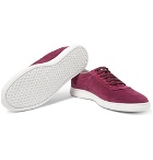 Aprix - Leather-Trimmed Suede Sneakers - Men - Burgundy