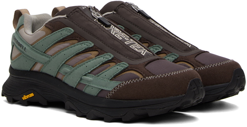 Merrell 1TRL Brown & Green Moab Speed Zip GTX Sneakers Merrell 1TRL