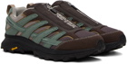 Merrell 1TRL Brown & Green Moab Speed Zip GTX Sneakers