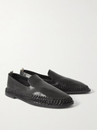 Officine Creative - Miles Braided Leather Loafers - Black