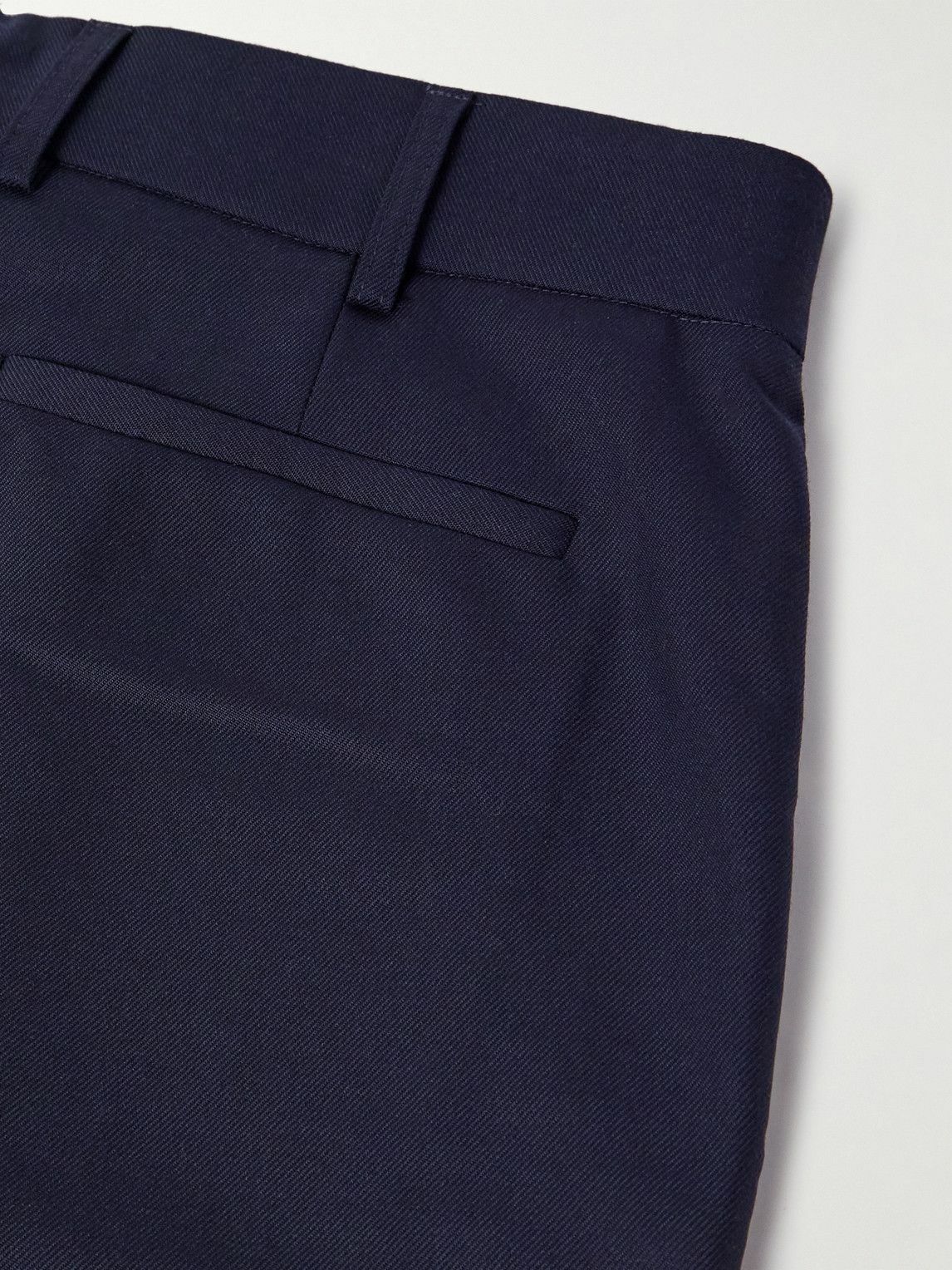 De Bonne Facture - Straight-Leg Pleated Super 130s Wool Suit Trousers - Blue