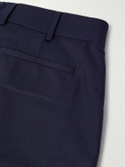 De Bonne Facture - Straight-Leg Pleated Super 130s Wool Suit Trousers - Blue