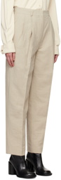 TOTEME Beige Double-Pleated Trousers