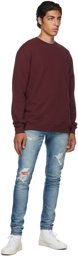 John Elliott Burgundy Oversized Sweatshirt