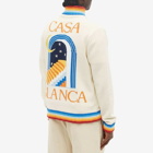 Casablanca Men's Casa Club Knit Jacket in Off-White