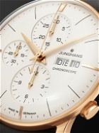 Junghans - Meister Chronoscope Automatic 40.7 mm PVD-Coated Stainless Steel and Leather Watch, 027/7023.03