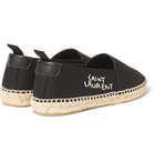 Saint Laurent - Embroidered Canvas Espadrilles - Black