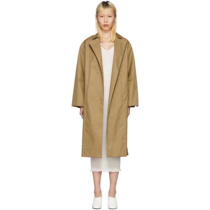 Moderne Tan Writer Trench Coat