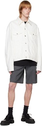 We11done Gray Tailored Shorts