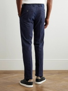 Kiton - Straight-Leg Lyocell-Blend Twill Trousers - Blue