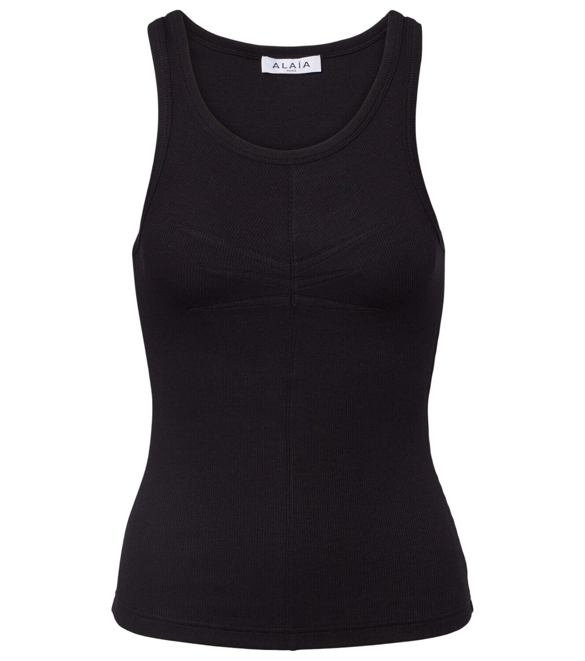 ALAÏA White Crop Hooded Tank Top ALAÏA