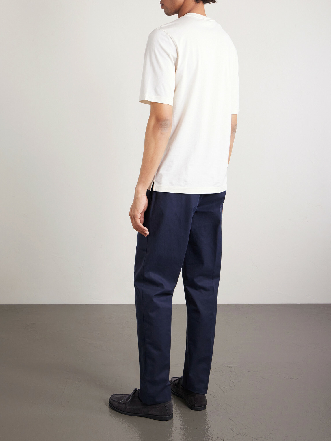 Lardini - Cotton and Silk-Blend Jersey T-Shirt - Neutrals