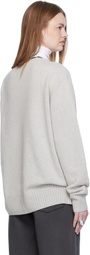 Arch The Gray Cashmere Relaxed Pullover Sweater