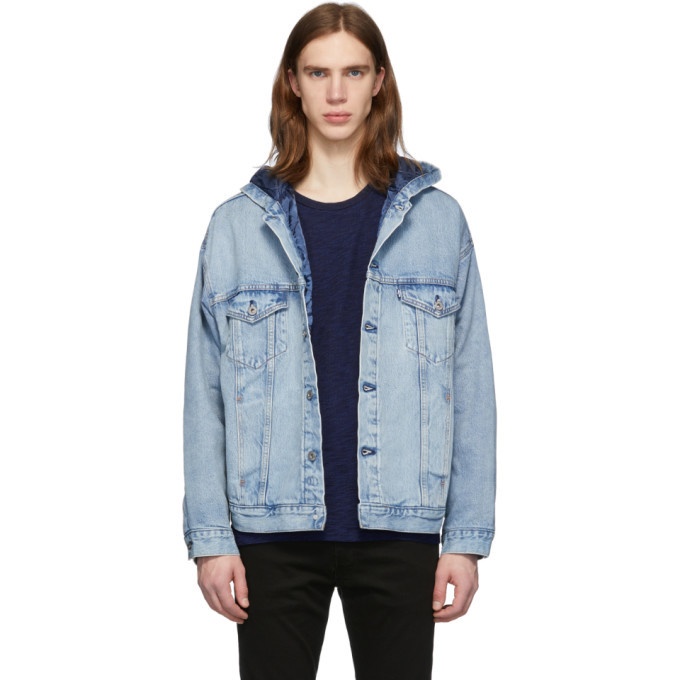 Photo: Levis Made and Crafted Blue Denim Hooded Trucker Jacket