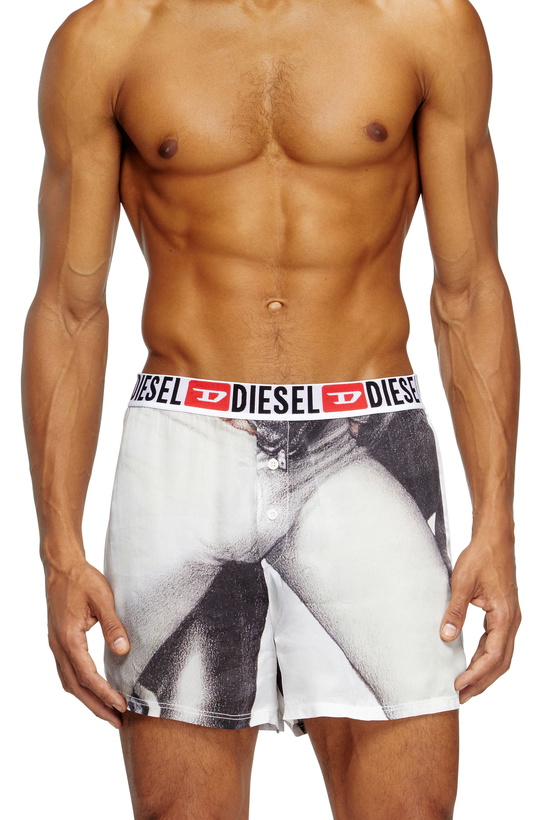 Photo: Diesel Boxer shorts with graphic print - Boxer Woven Mens in White